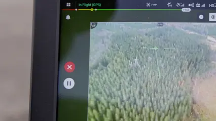 Drone monitor. Photo.