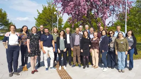 A group photo outdoors.