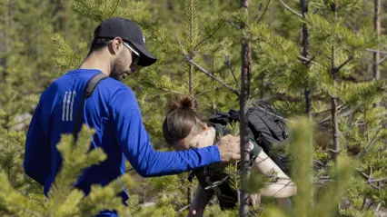 PhD students on field exercise. Photo.