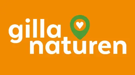 Logga med texten "Gilla naturen". Illustration.