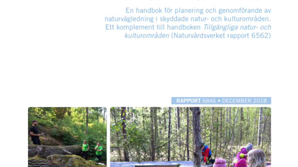 Framsida på handboken Naturvägledning i natur- och kulturområden