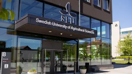 The main entrance at SLU Uppsala